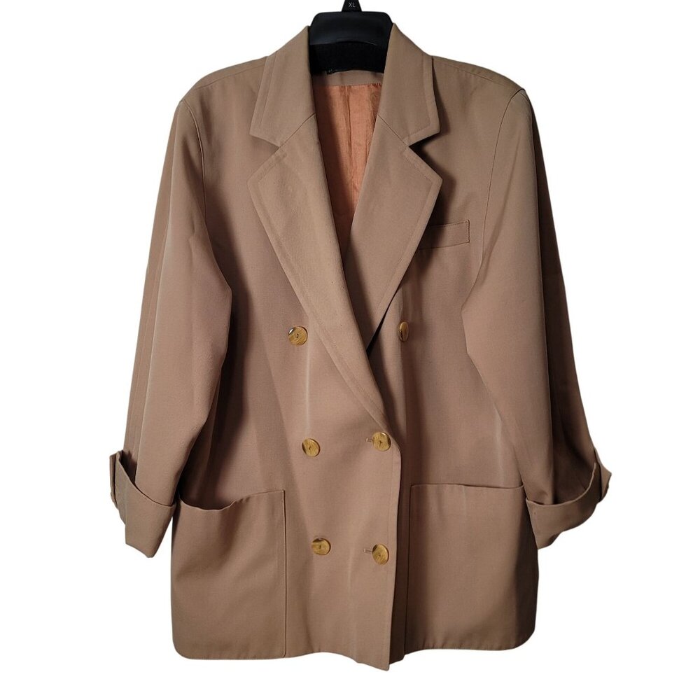 Vintage Billevesée Paris Double-Breasted Wool Blazer Jacket - Picture 8 of 9